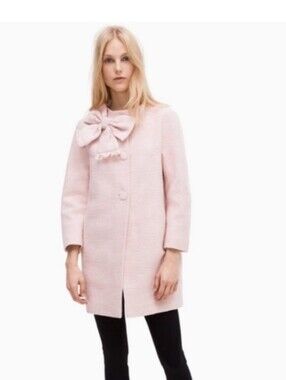 kate spade Pale Pink Bow-Detail Crewneck Sweater